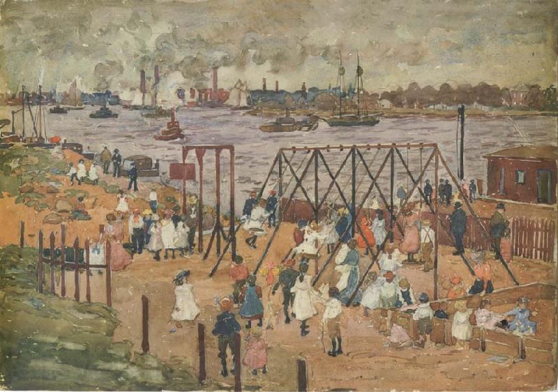 Maurice Prendergast The East River Spain oil painting art